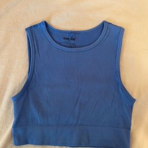Garage ribbed crop top